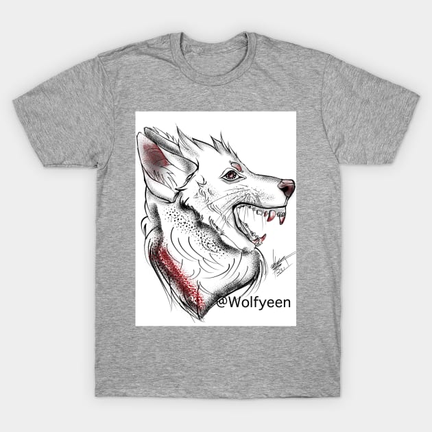 Wolf tattoo T-Shirt by Yeenwolf 